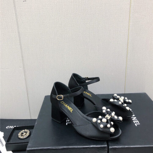 High Quality Luxury Chanel New Small Fragrant Pearl Buckle Mary Jane Shoes – Style 13798