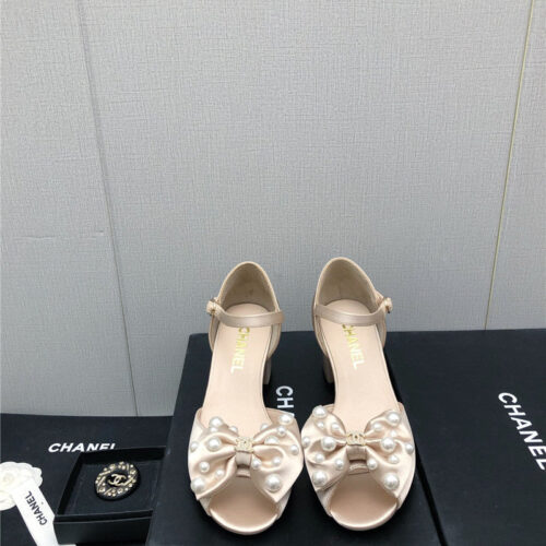 High Quality Luxury Chanel New Small Fragrant Pearl Buckle Mary Jane Shoes – Style 41478 product detail