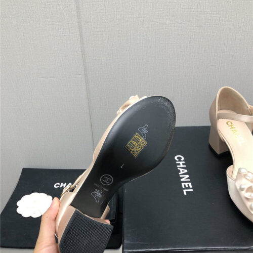 High Quality Luxury Chanel New Small Fragrant Pearl Buckle Mary Jane Shoes – Style 41478 product detail
