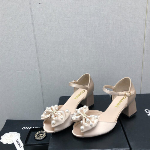 High Quality Luxury Chanel New Small Fragrant Pearl Buckle Mary Jane Shoes – Style 41478 alternate view