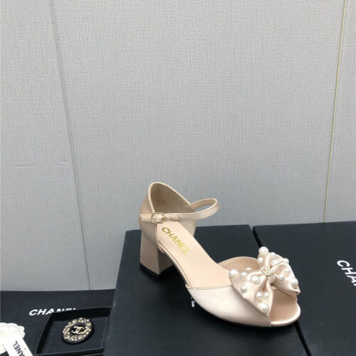 High Quality Luxury Chanel New Small Fragrant Pearl Buckle Mary Jane Shoes – Style 41478 product detail