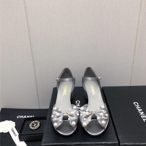 High Quality Luxury Chanel New Small Fragrant Pearl Buckle Mary Jane Shoes – Style 65766 product detail