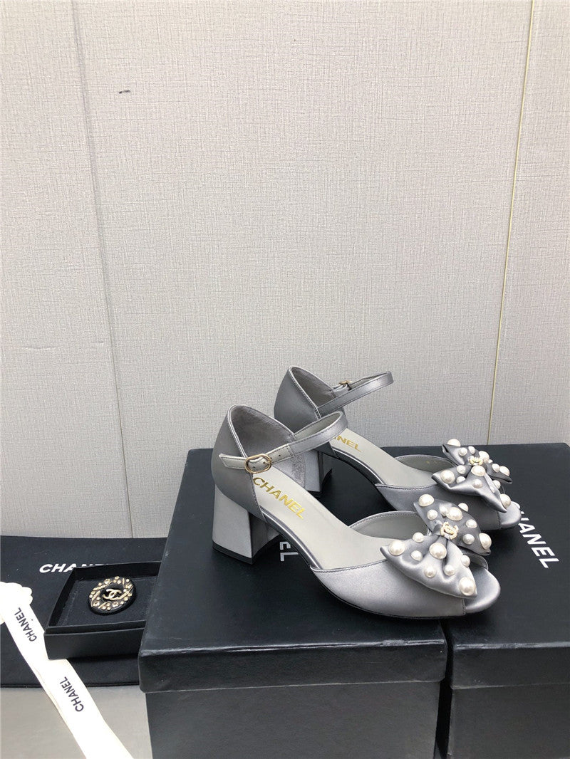 High Quality Luxury Chanel New Small Fragrant Pearl Buckle Mary Jane Shoes – Style 65766
