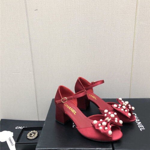 High Quality Luxury Chanel New Small Fragrant Pearl Buckle Mary Jane Shoes