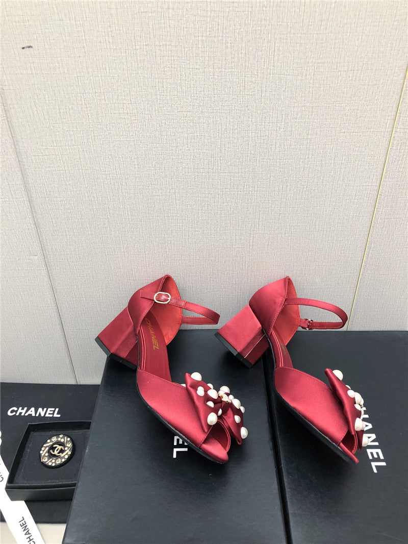 High Quality Luxury Chanel New Small Fragrant Pearl Buckle Mary Jane Shoes product detail