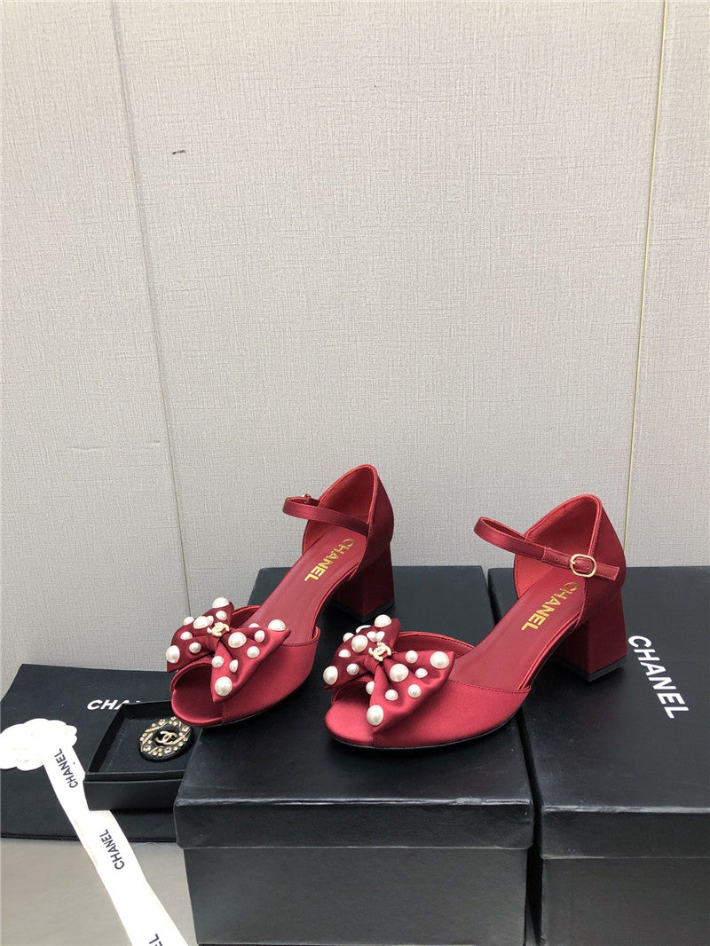 High Quality Luxury Chanel New Small Fragrant Pearl Buckle Mary Jane Shoes product detail