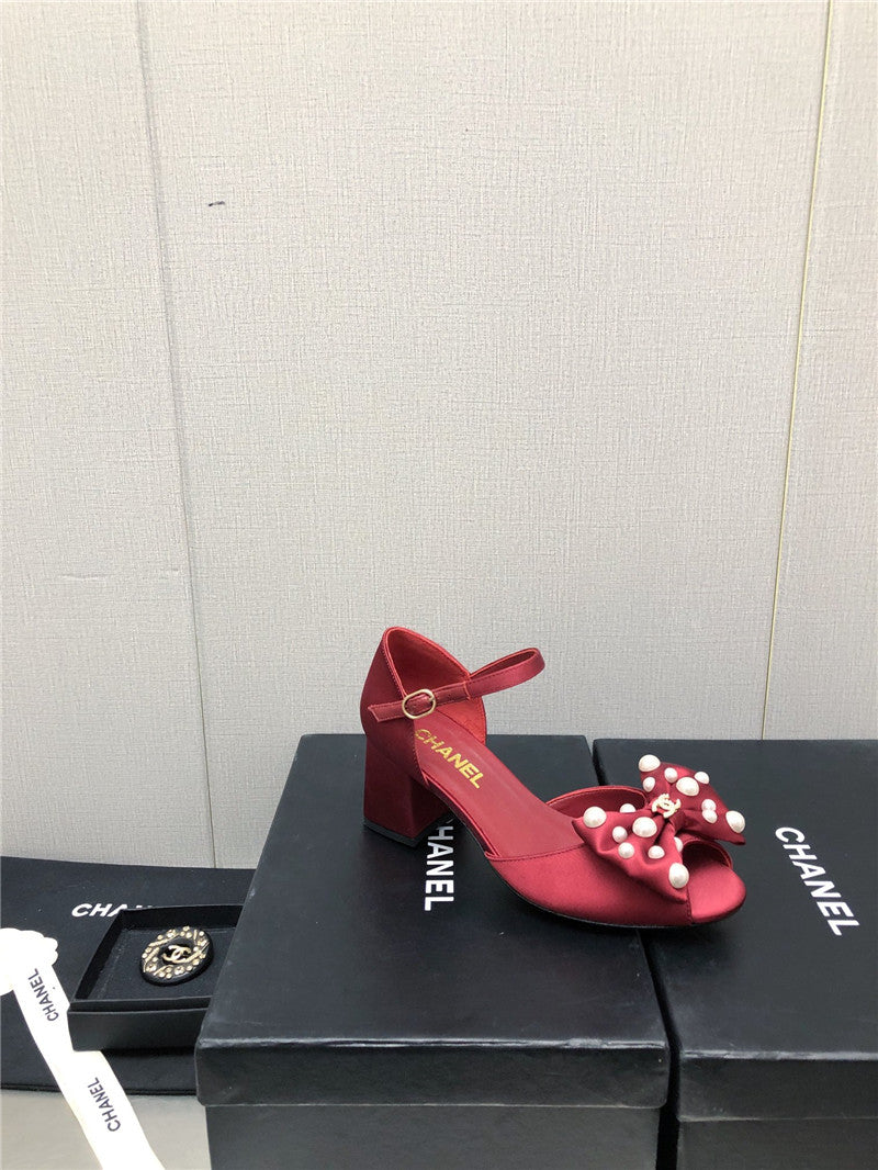 High Quality Luxury Chanel New Small Fragrant Pearl Buckle Mary Jane Shoes product detail