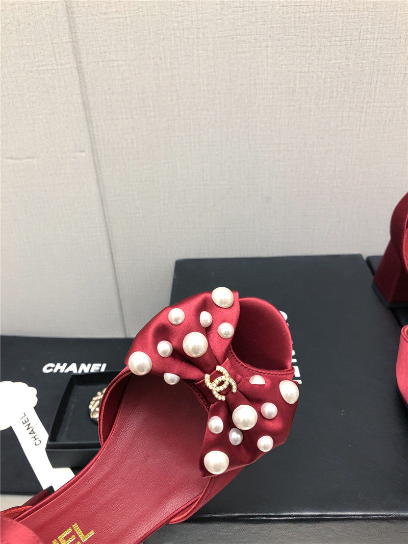 High Quality Luxury Chanel New Small Fragrant Pearl Buckle Mary Jane Shoes product detail