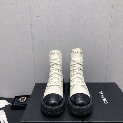 High Quality Luxury Chanel C Buckle Platform Martin Ankle Boots – Style 24422 product detail
