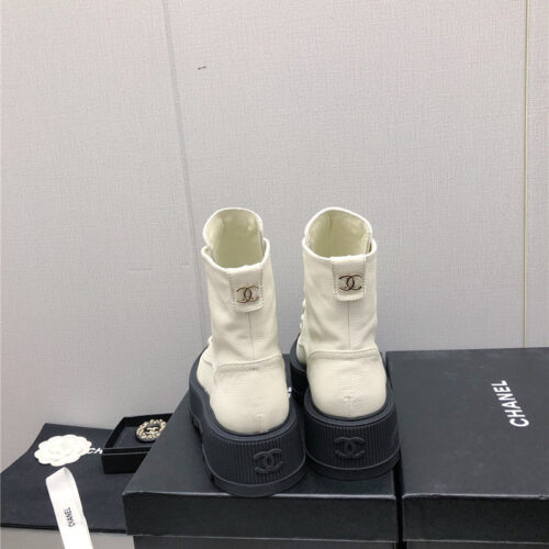 High Quality Luxury Chanel C Buckle Platform Martin Ankle Boots – Style 24422 product detail