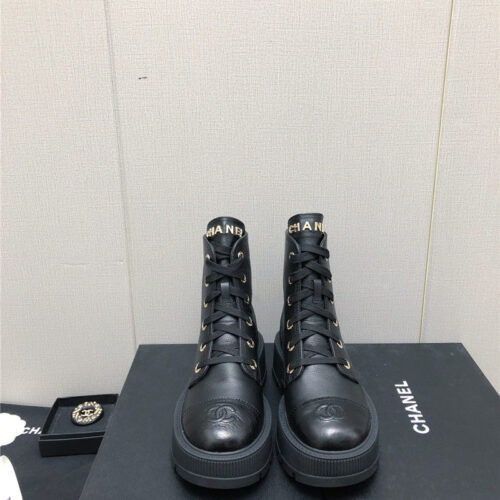 High Quality Luxury Chanel C Buckle Platform Martin Ankle Boots – Style 89958 product detail