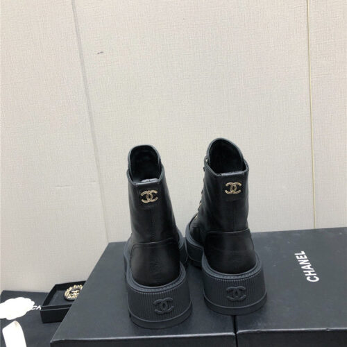 High Quality Luxury Chanel C Buckle Platform Martin Ankle Boots – Style 89958 product detail