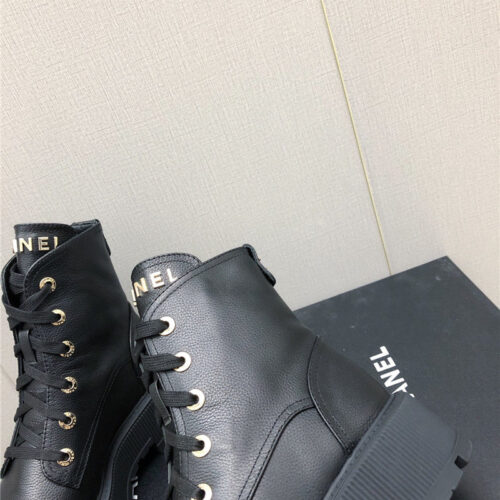 High Quality Luxury Chanel C Buckle Platform Martin Ankle Boots – Style 89958 product detail