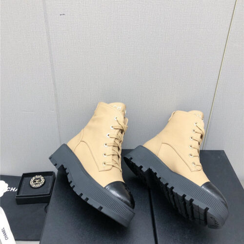 High Quality Luxury Chanel C Buckle Platform Martin Ankle Boots product detail