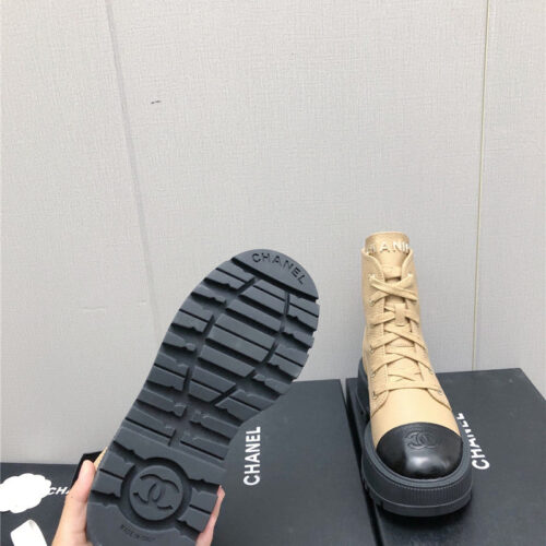 High Quality Luxury Chanel C Buckle Platform Martin Ankle Boots product detail