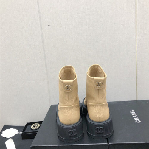 High Quality Luxury Chanel C Buckle Platform Martin Ankle Boots product detail