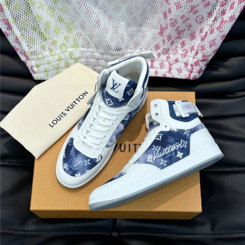 High Quality Luxury Louis Vuitton Mens High Top Casual Sneakers – Style 01411 product detail