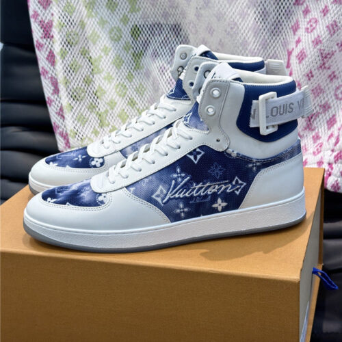 High Quality Luxury Louis Vuitton Mens High Top Casual Sneakers – Style 01411 product detail