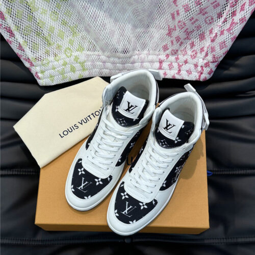 High Quality Luxury Louis Vuitton Mens High Top Casual Sneakers – Style 99715