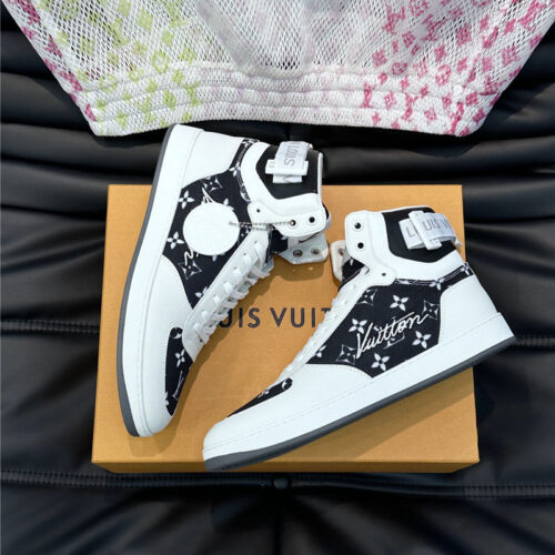 High Quality Luxury Louis Vuitton Mens High Top Casual Sneakers – Style 99715 alternate view