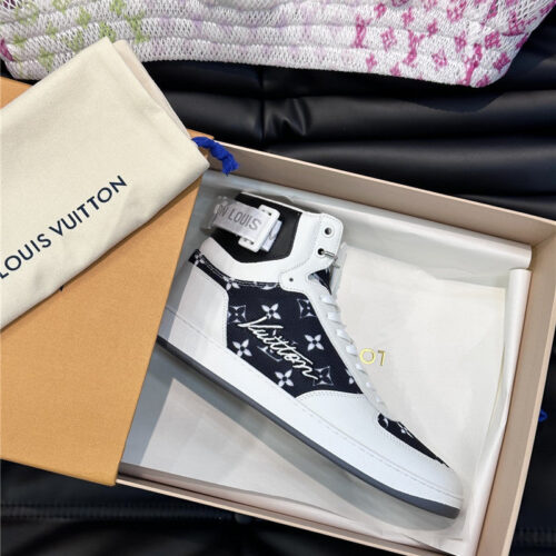 High Quality Luxury Louis Vuitton Mens High Top Casual Sneakers – Style 99715 product detail
