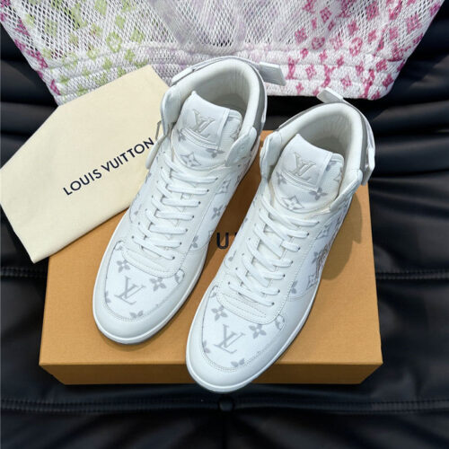High Quality Luxury Louis Vuitton Mens High Top Casual Sneakers – Style 32483