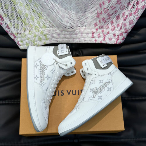 High Quality Luxury Louis Vuitton Mens High Top Casual Sneakers – Style 32483 alternate view