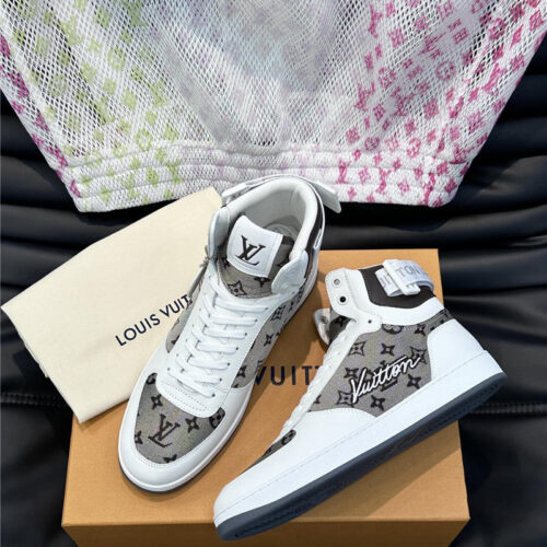 High Quality Luxury Louis Vuitton Mens High Top Casual Sneakers – Style 98019 product detail