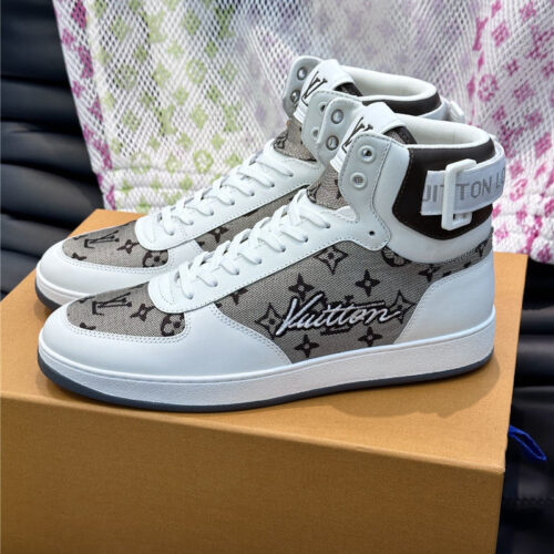 High Quality Luxury Louis Vuitton Mens High Top Casual Sneakers – Style 98019 product detail