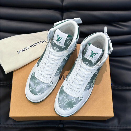 High Quality Luxury Louis Vuitton Mens High Top Casual Sneakers