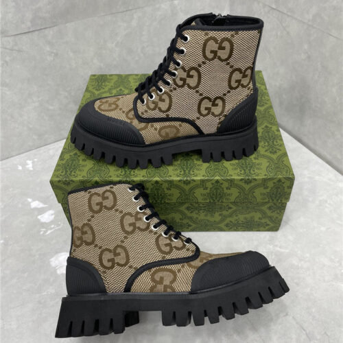 High Quality Luxury Gucci Side Zipper Martin Boots – Style 56979 alternate view