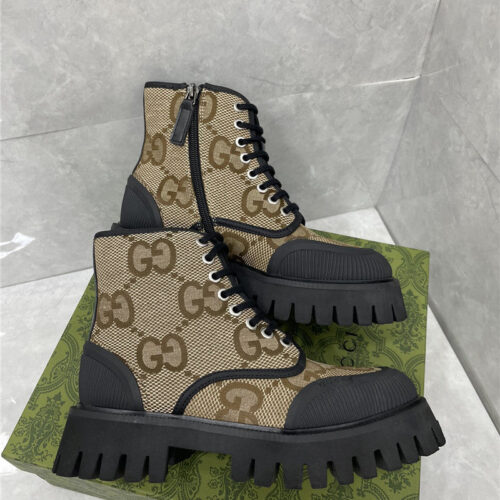 High Quality Luxury Gucci Side Zipper Martin Boots – Style 56979 product detail