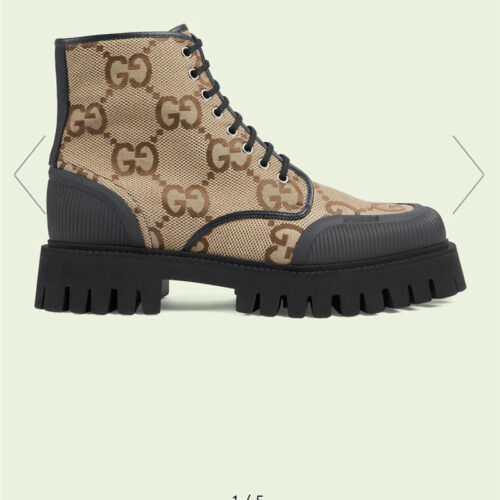 High Quality Luxury Gucci Side Zipper Martin Boots – Style 56979 product detail