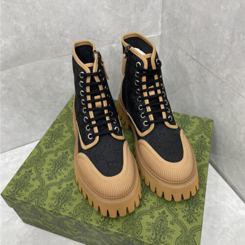 High Quality Luxury Gucci Side Zipper Martin Boots