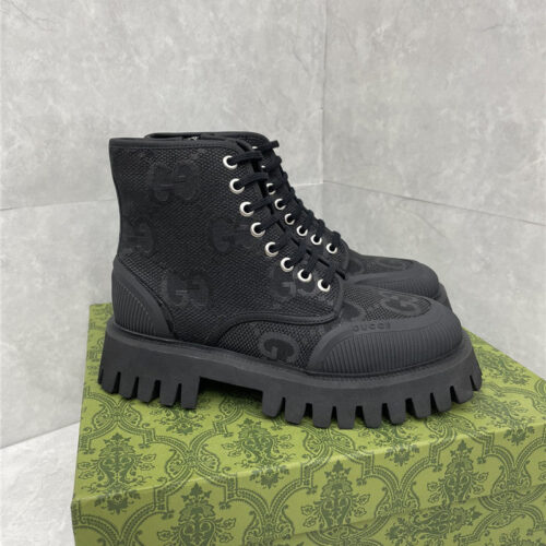 High Quality Luxury Gucci Side Zipper Martin Boots – Style 53587 product detail