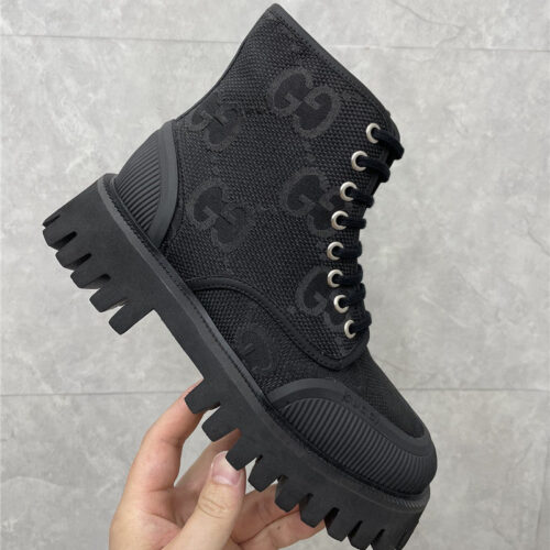 High Quality Luxury Gucci Side Zipper Martin Boots – Style 53587 alternate view