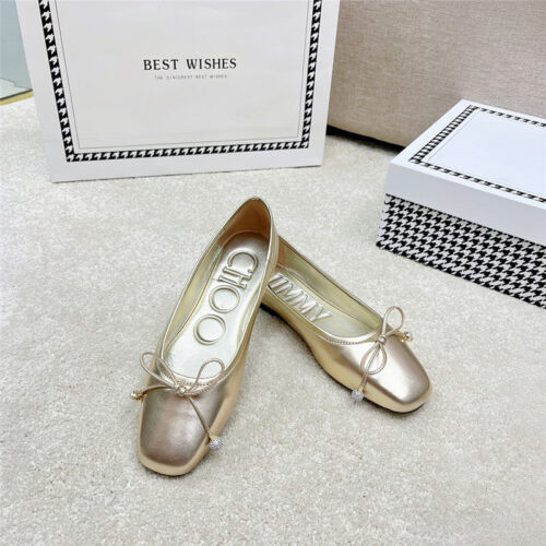 High Quality Luxury Jimmy Choo Pearl Bow Ballerina Flats – Style 24343 alternate view