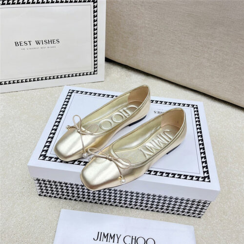 High Quality Luxury Jimmy Choo Pearl Bow Ballerina Flats – Style 24343 product detail