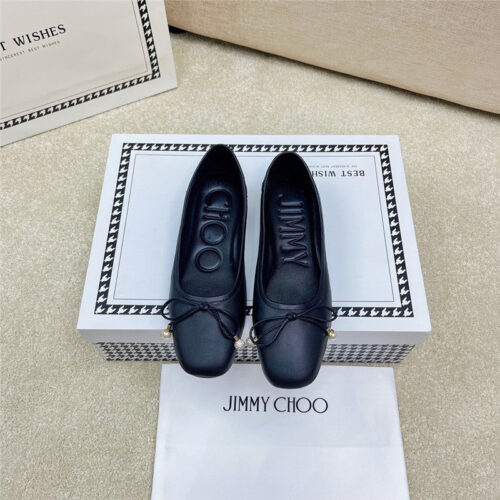 High Quality Luxury Jimmy Choo Pearl Bow Ballerina Flats – Style 12471 product detail