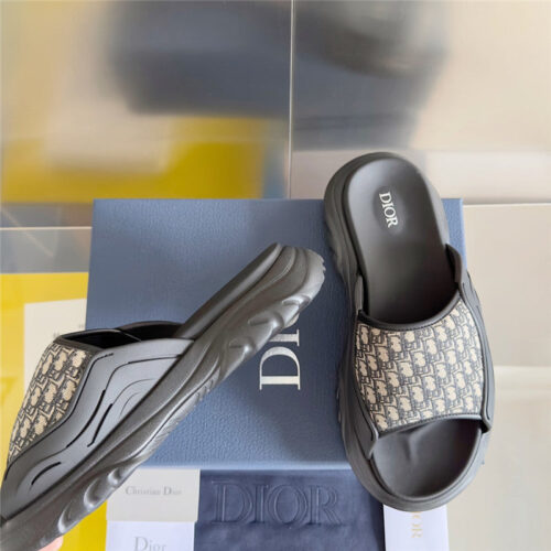 High Quality Luxury Dior Couple Models Oblique Platform Slippers product detail