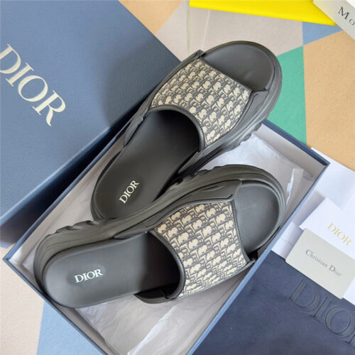 High Quality Luxury Dior Couple Models Oblique Platform Slippers product detail