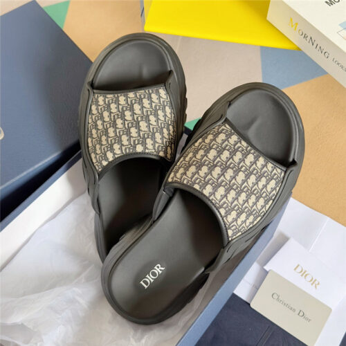 High Quality Luxury Dior Couple Models Oblique Platform Slippers product detail
