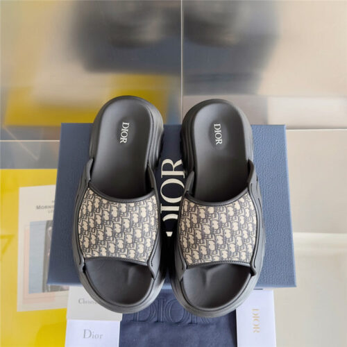 High Quality Luxury Dior Couple Models Oblique Platform Slippers product detail