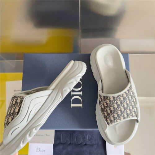 High Quality Luxury Dior Couple Models Oblique Platform Slippers – Style 63078 product detail