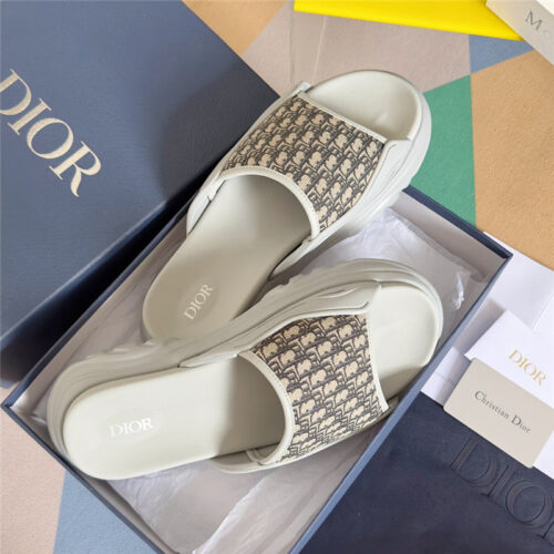 High Quality Luxury Dior Couple Models Oblique Platform Slippers – Style 63078 product detail