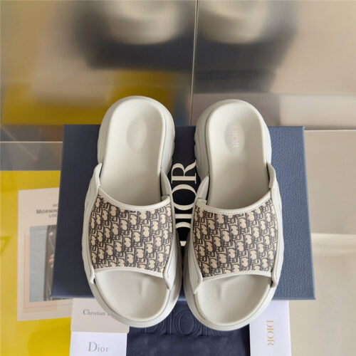 High Quality Luxury Dior Couple Models Oblique Platform Slippers – Style 63078 product detail
