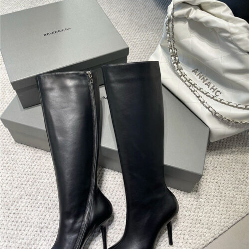 High Quality Luxury Balenciaga Fall/Winter Zip Up Heeled Boots