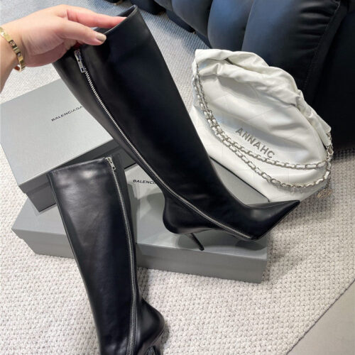 High Quality Luxury Balenciaga Fall/Winter Zip Up Heeled Boots product detail