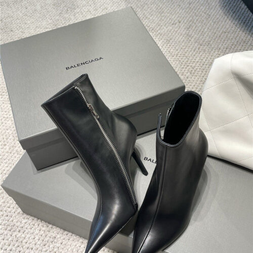 High Quality Luxury Balenciaga Fall/Winter Zip Up Heeled Boots – Style 85827 product detail