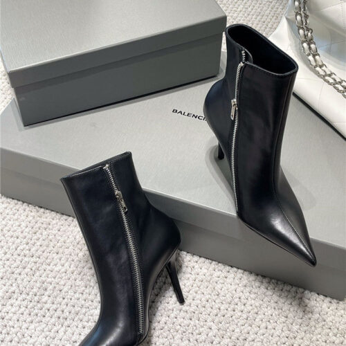 High Quality Luxury Balenciaga Fall/Winter Zip Up Heeled Boots – Style 85827 product detail